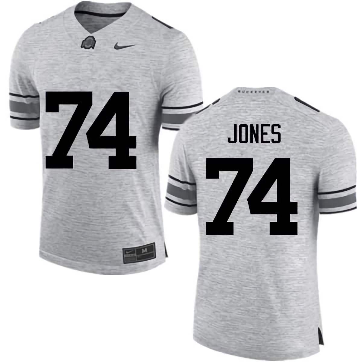 Jamarco Jones Ohio State Buckeyes Men's NCAA #74 Nike Gray College Stitched Football Jersey QBB5056XG